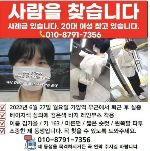 (사진=온라인 실종 전단 화면 갈무리)