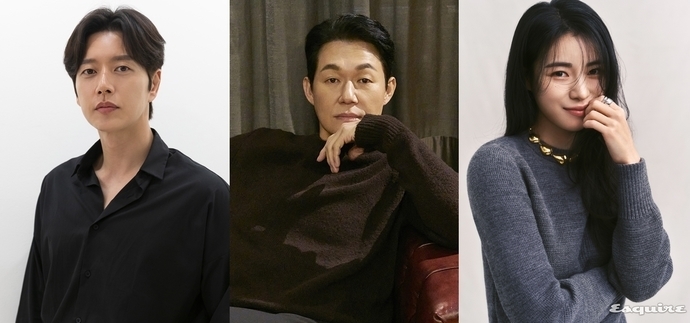 박해진, 박성웅, 임지연. (사진=아티스트컴퍼니, 씨제스엔터테인먼트, 에스콰이어 제공) 