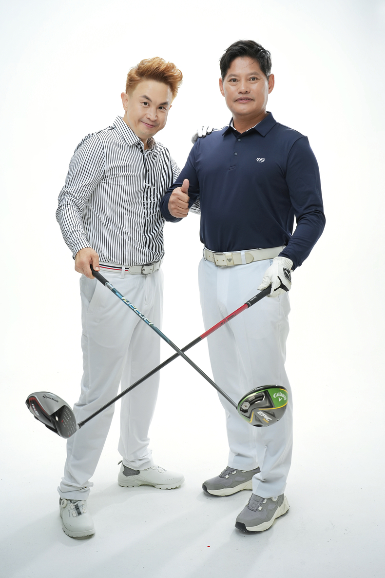 개그맨 조원석(왼쪽)과 이동명 MS골프 대표