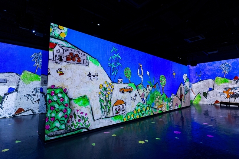 빛의 벙커 '이왈종, 중도의 섬 제주'展 <br>
Bunker des Lumières - Lee Wal Chong 2023 – Direction & Production : TMONET ⓒ TMONET/Lee Wal Chong, Photo ©TMONET