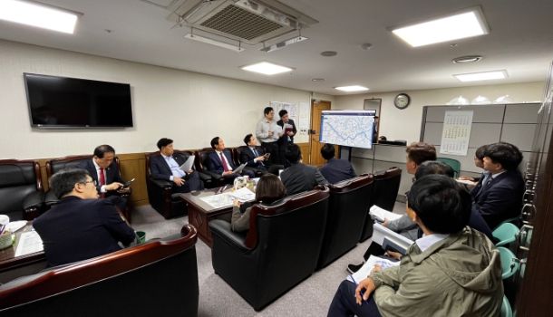 침수예측 정보시스템 도시안전건설위원회 간담회장 시연