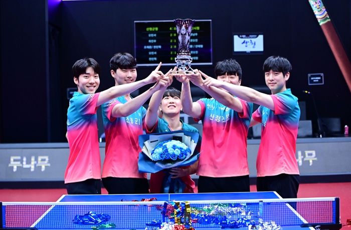 ‘디펜딩 챔피언’ 산청군청, KTTL 정규리그 1위 확정