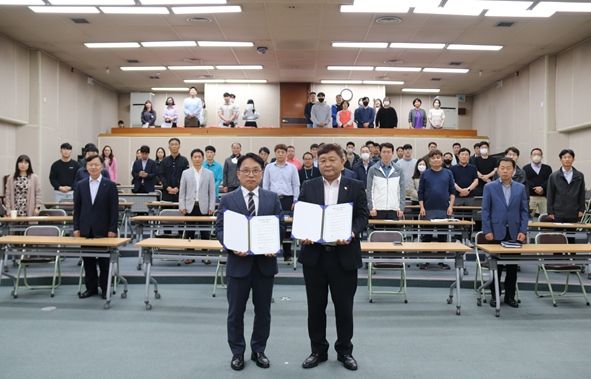 용인도시공사·용인도시공사 노동조합 노사 대표 공동 성희롱·성폭력 근절 선언식 개최