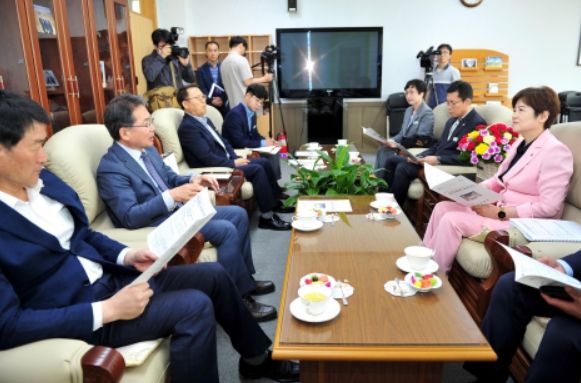 강은희 대구시 교육감 군위군청 방문