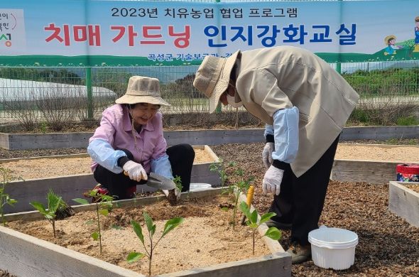 곡성군, 치매위험 어르신 대상 원예 치유 활동 협업