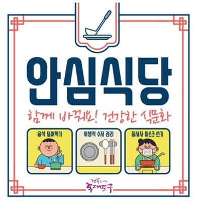 안심식당 지정 표지판