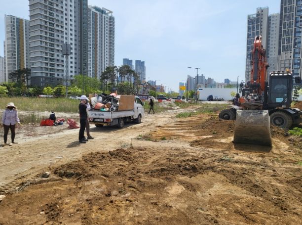 힐스테이트 인근 바다변 무단경작지 원상복구