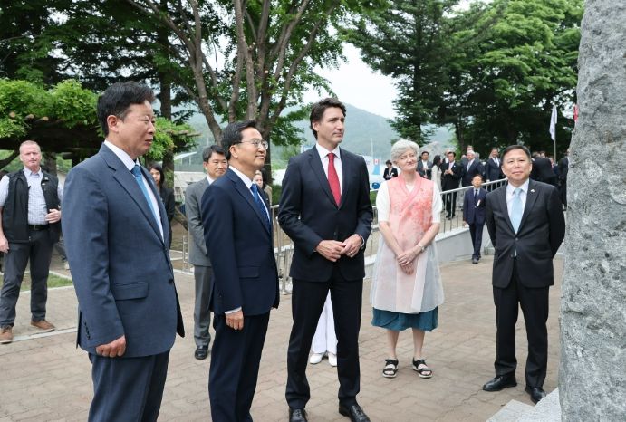 캐나다 숲길조성 기념행사(쥐스탱 트뤼도 캐나다 총리 방문)