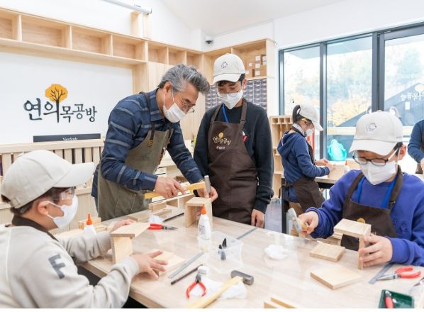 양천구, 고향사랑기부제 답례품 중 하나인 목공방 원데이 클래스 현장