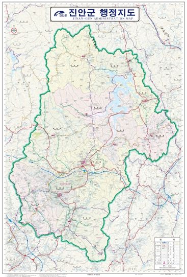 진안군 최신 행정지도 제작·배부