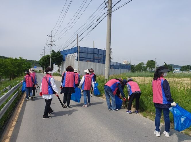 동두천시 생활개선회, 상패동 영농폐기물 환경정화 활동 실시