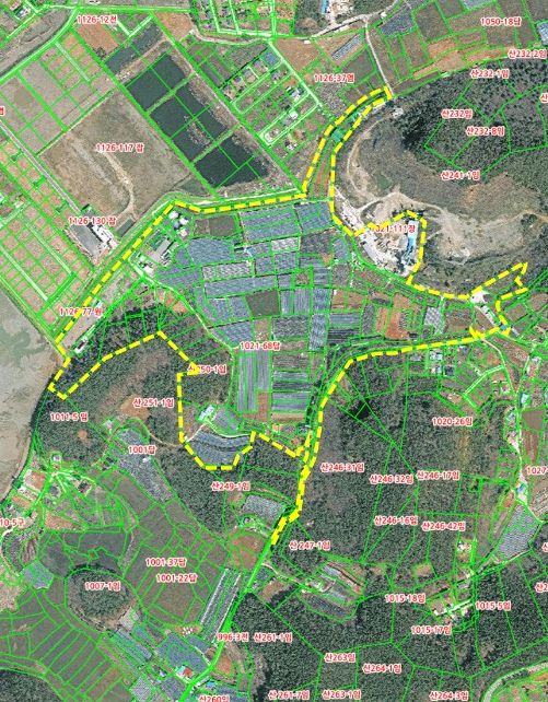 안산시 단원구, 대부남동 '중우물지구' 지적재조사 위해 임시 경계점 설치 ‧ 토지소유자 현장 참관 진행