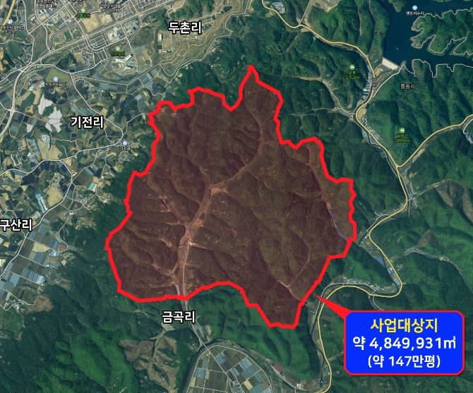 금곡지구 사업구역 위치도