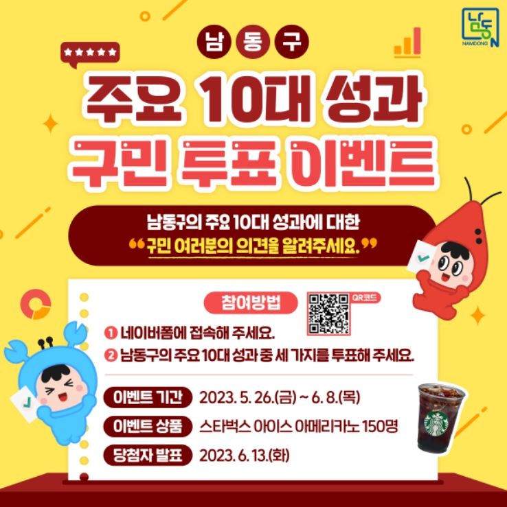 10대 성과 구민 투표