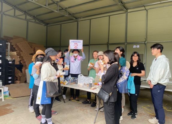 농촌일손돕기 점심 먹깨비 활용