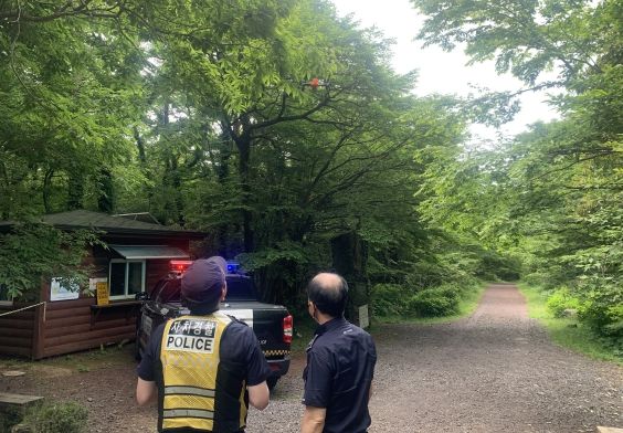 제주도자치경찰단, 자연휴식년제 오름 드론 순찰 강화