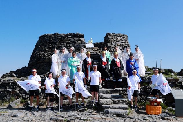 태백산 천제단에서 제58회 강원도민체전 성공기원 성화 채화