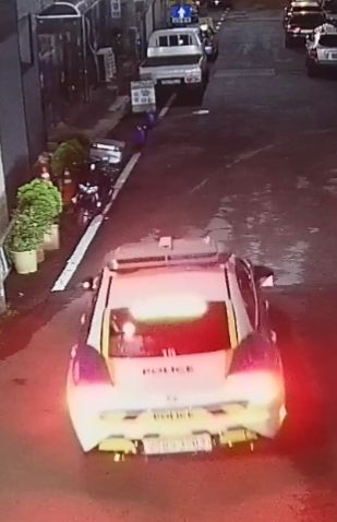 차량털이 범행 시도 사진, 범죄현장 경찰출동 사진