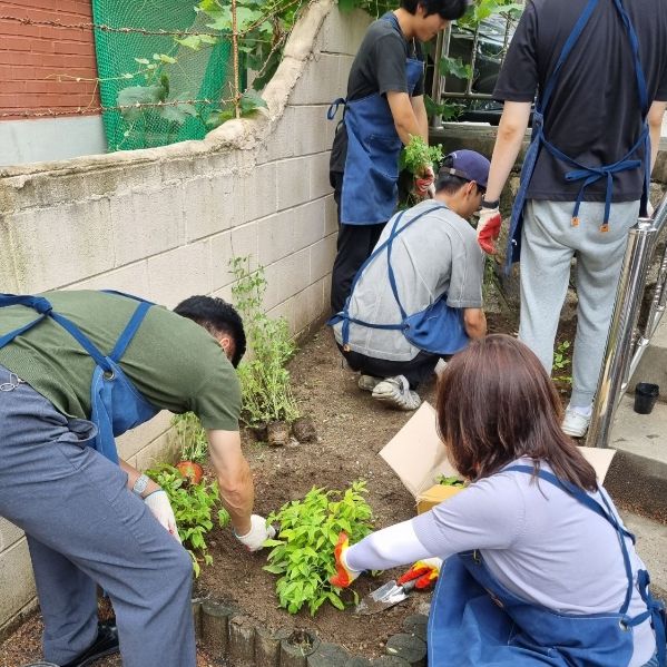 수원시 영통구 매탄4동, 주차장 자투리땅에 영통새빛정원 조성