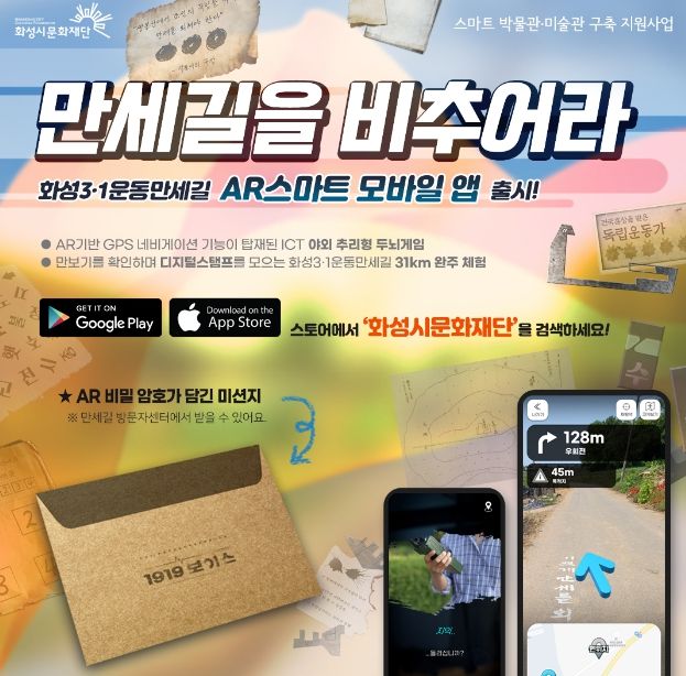 화성시문화재단, ICT기술 활용 야외 추리형 두뇌게임 '화성3.1운동만세길 모바일 앱(App)' 출시