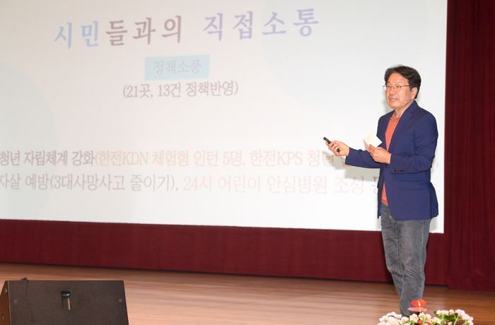 민선 8기 2년차 첫 정례조회 ‘8760 시간의 소회와 26280 시간의 나아갈 길’ 강기정 시장 “직접소통 다양화·제도화 하겠다”