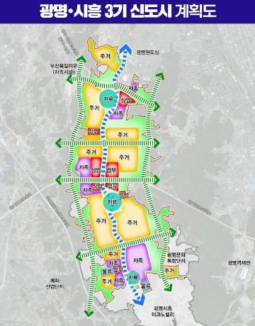 광명·시흥 3기 신도시 계획도