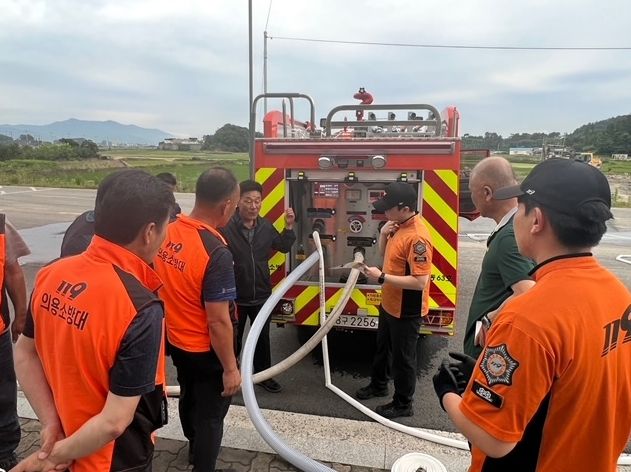 하동소방서, 고전·금남면 전담의용소방대 신형 펌프차 배치