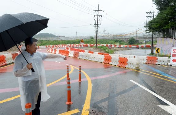 오산시 초평동 서부우회도로 일부 우선 개통으로 교통혼란