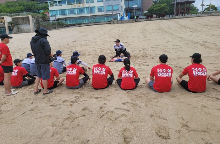 사천시, 남일대 해수욕장 물놀이 안전사고 대비 합동 교육 · 훈련실시