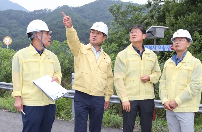 이학수 정읍시장 산사태지역 현장방문...신속한 피해상황 파악·복구 지시