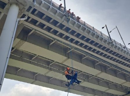 계양소방서, 계양대교 허공에 매달린 남성 구조