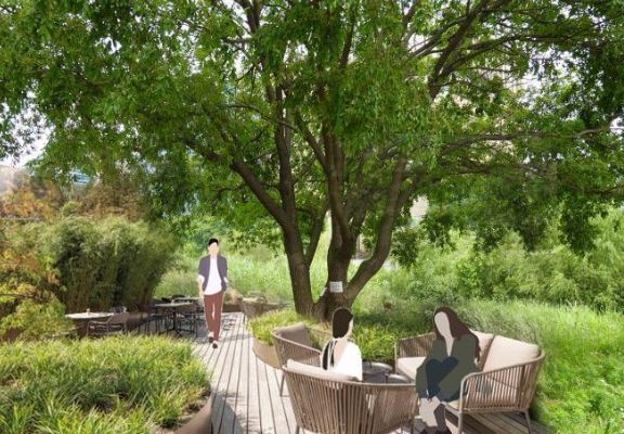 자생 수목을 활용한 쉼터