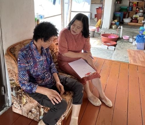 두2리 폭염 및 집중호우 대비 가정방문 모습