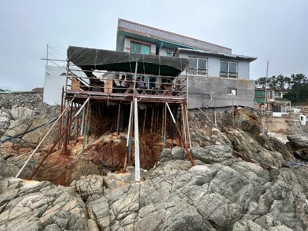 공유수면 무단사용 건물 사진