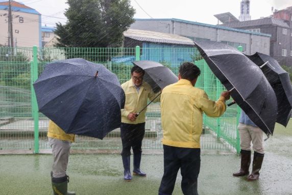 김기웅 서천군수, 폭우 현장 긴급 점검