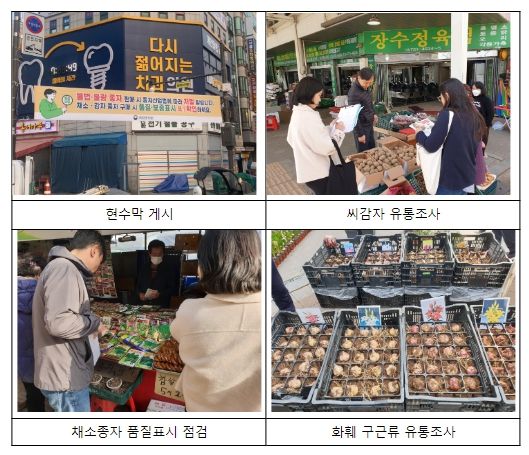 봄철 종자·불법 유통 근절 위한 전통시장 유통조사 현장