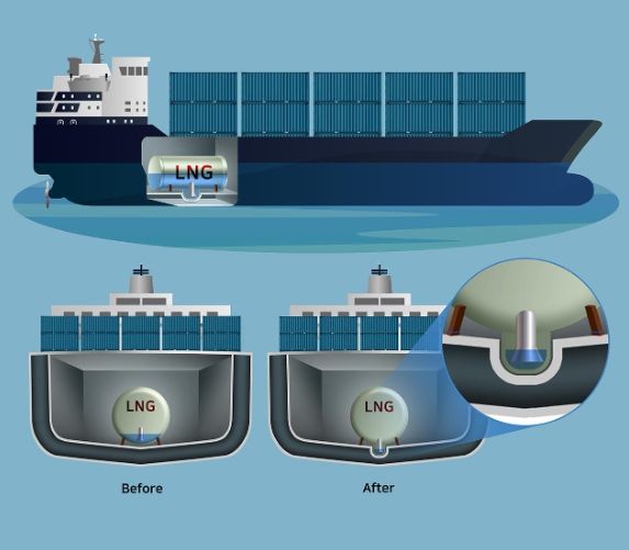 LNG 연료탱크 흡입구