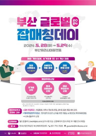 부산 글로벌 잡매칭데이 포스터