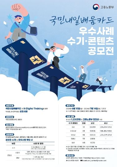 국민내일배움카드 우수사례 수기·콘텐츠 공모전 포스터