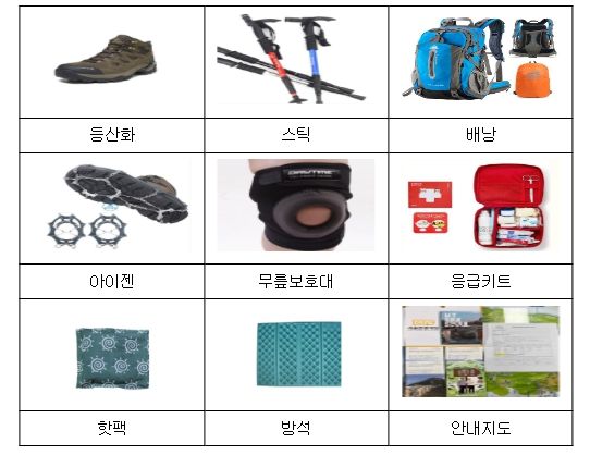 안전장비 구성품